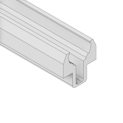 MODULAR SOLUTIONS LINEAR PART&lt;BR&gt;12MM SHAFT SUPPORT PROFILE, CUT TO THE LENGTH OF 1000 MM